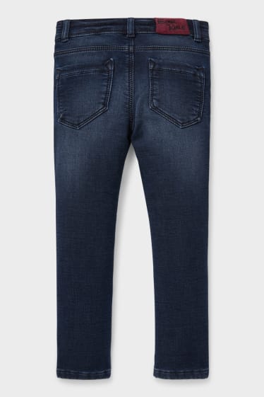 Dzieci - Skinny jeans - ocieplane spodnie - dżins-niebieskoszary