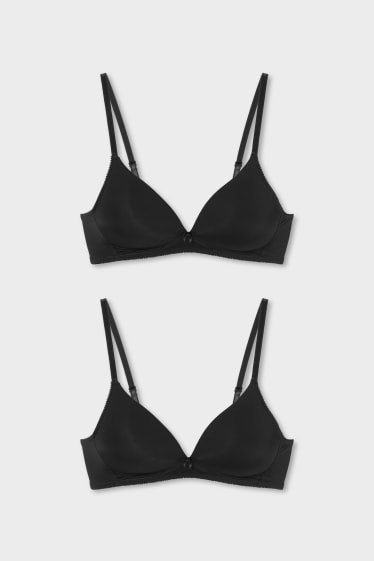 Women - Multipack of 2 - non-wired bra - black