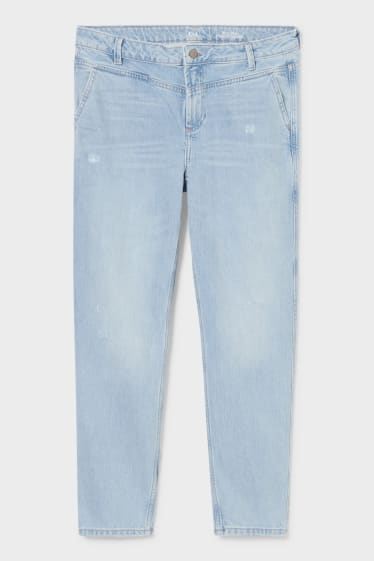 Dames - Premium straight tapered jeans - jeanslichtblauw