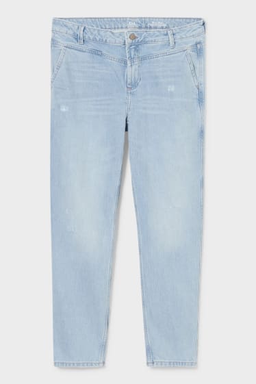 Femei - Premium straight tapered jeans - denim-albastru deschis