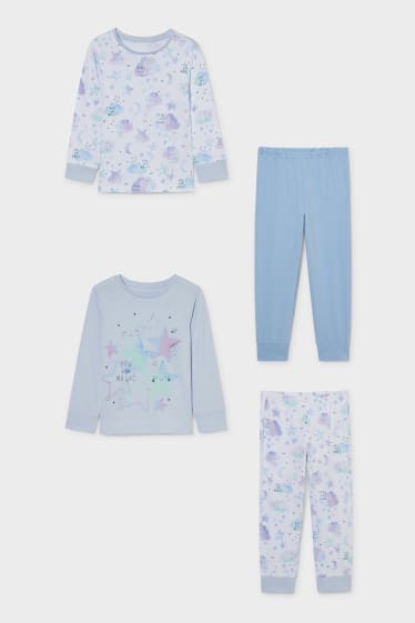 Kinderen - Set van 2 - pyjama - lichtblauw