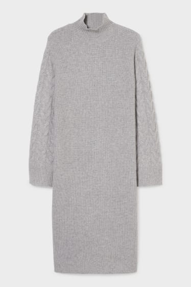 Donna - Vestito di cashmere - grigio melange