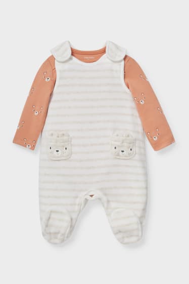 Babies - Romper set - 2 piece - orange / cremewhite