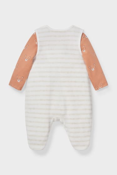 Babies - Romper set - 2 piece - orange / cremewhite