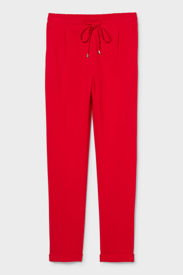 Kobiety - Spodnie biznesowe - classic slim fit - czerwony