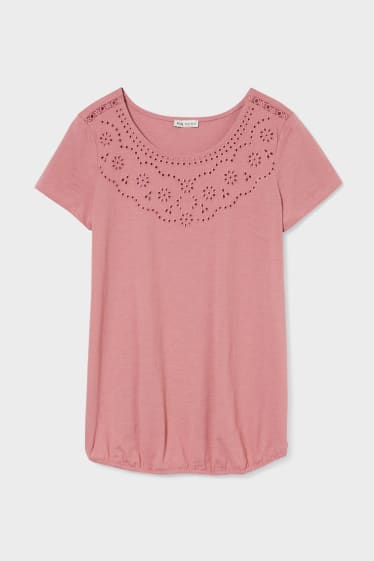 Women - Maternity T-shirt - dark rose