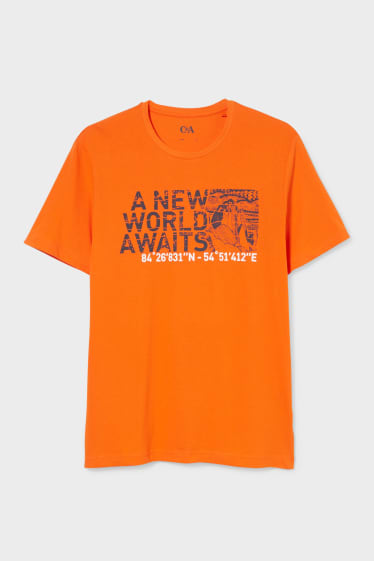 Uomo - T-shirt tecnica - da materiali riciclati - arancione