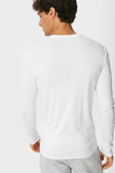 Herren - Langarmshirt - weiß