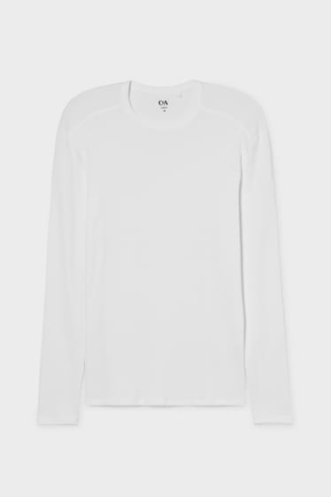 Men - Long sleeve top - white