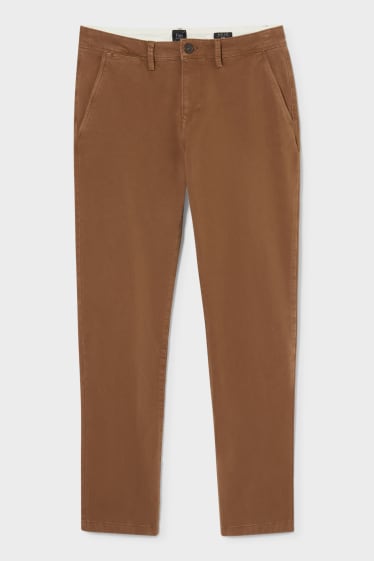 Hommes - Chino - slim fit - Flex - LYCRA® - couleur espresso