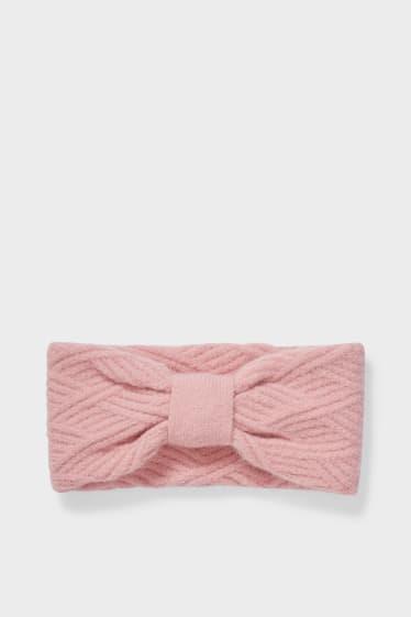 Kinder - Stirnband mit Knotendetail - rosa