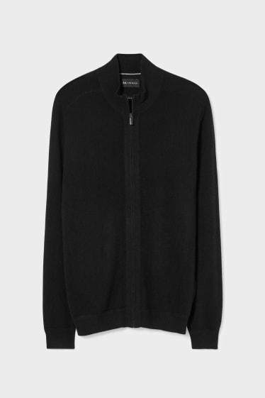 Uomo - Cardigan di cashmere - nero