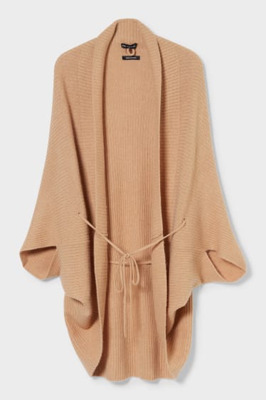 Women - Cashmere cardigan - beige-melange