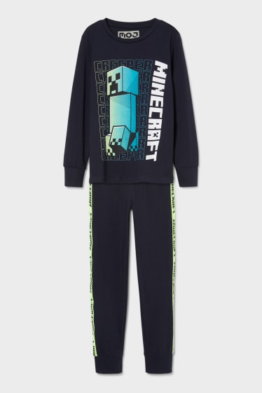 Enfants - Minecraft - pyjama - 2 pièces - bleu foncé