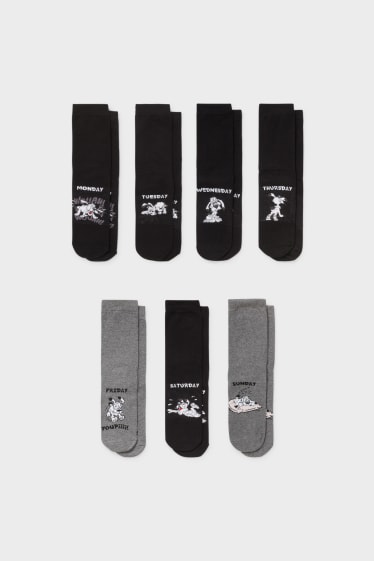 Dámské - Multipack 7 ks - ponožky - Idefix - černá