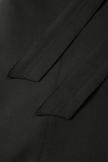 Dámské - Kalhoty paperbag - straight fit - černá