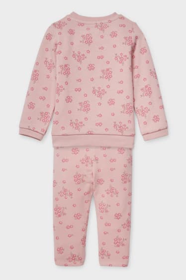 Babys - Baby-Outfit - 2 teilig - geblümt - rosa