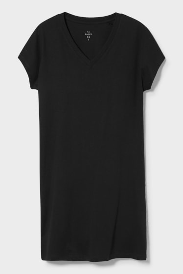 Mujer - Vestido camisero básico - negro