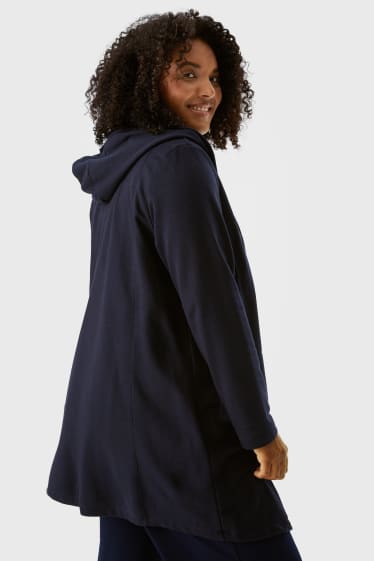 Damen - Sweatjacke mit Kapuze - dunkelblau