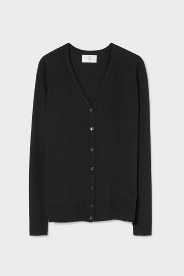 Women - Basic cardigan - black