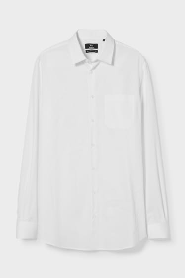 Pánské - Business košile - regular fit - extra dlouhé rukávy - snadné žehlení - bílá