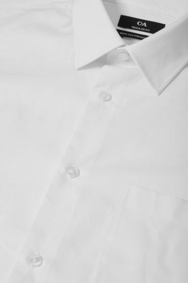 Hommes - Chemise de bureau - regular fit - manches ultra-longues - facile à repasser - blanc