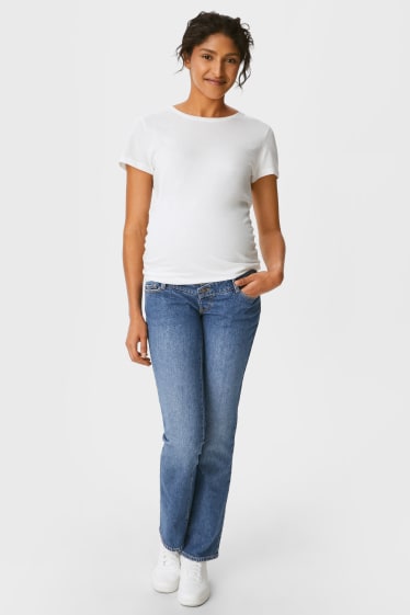 Damen - Umstandsjeans - Straight Jeans - jeansblau