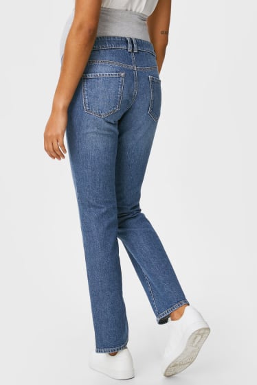 Women - Maternity jeans - straight jeans - blue denim