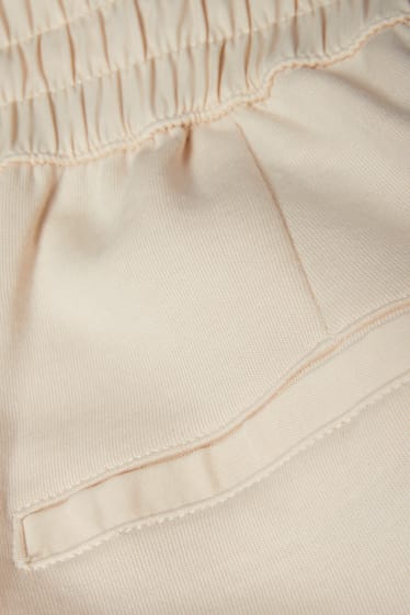 Women - Jersey trousers - regular fit - beige