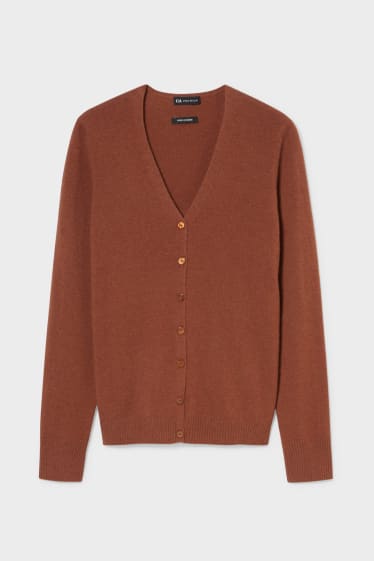 Women - Cashmere cardigan - Colour espresso