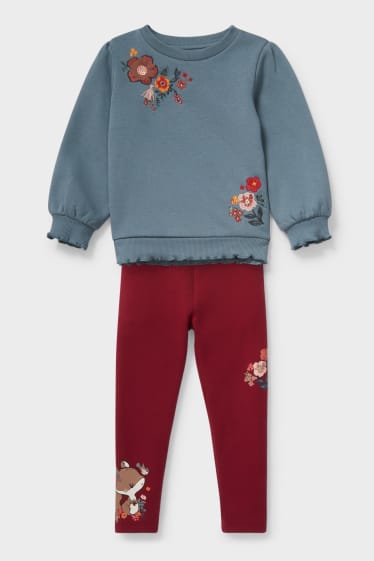 Bambini - Set - felpa e leggings termici - 2 pezzi - blu