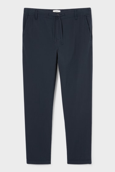 Men - Cloth trousers - slim fit - dark blue
