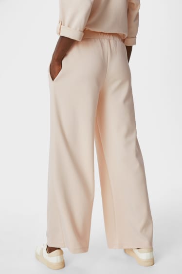 Damen - Jersey-Hose - Straight Fit - taupe