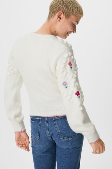Women - CLOCKHOUSE - cardigan - embroidered - cremewhite