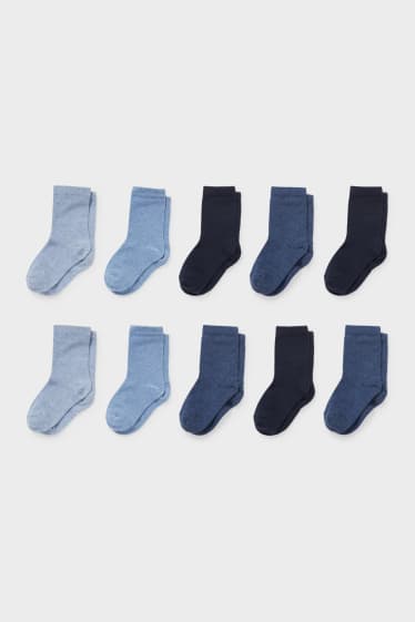 Children - Multipack of 10 - socks - blue / dark blue