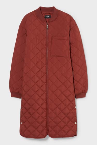 Women - Quilted coat - recycled - brown