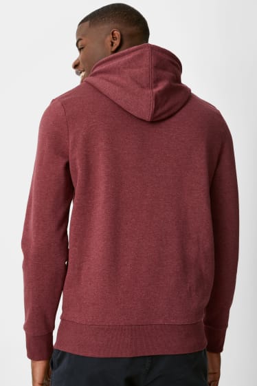 Herren - Hoodie - rot-melange