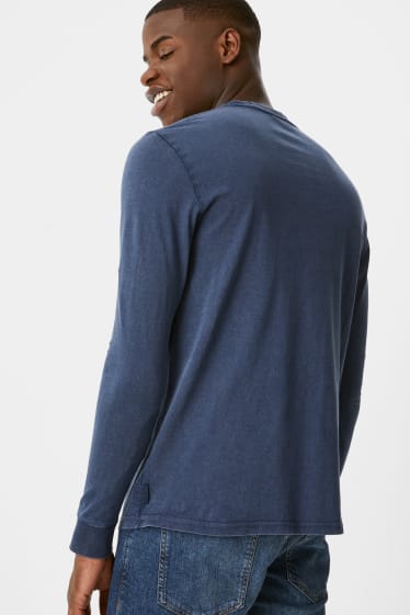 Men - Long sleeve top - dark blue