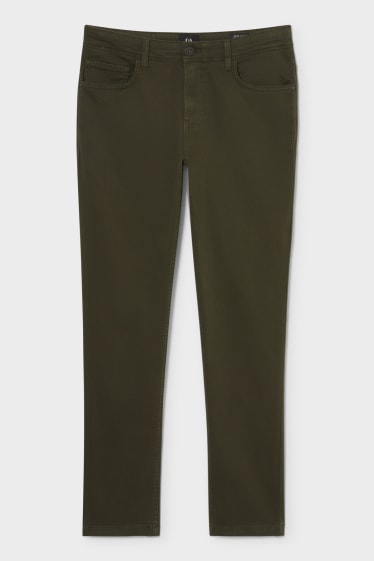 Home - Pantalons de tela - slim fit - verd fosc