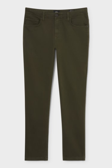 Herren - Stoffhose - Slim Fit - dunkelgrün