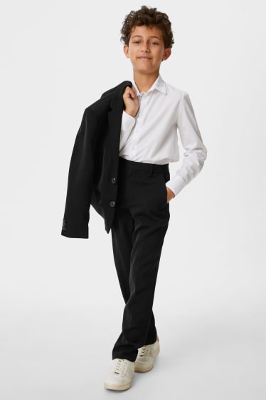 Children - Mix-and-match suit trousers - extra-wide waistband - black