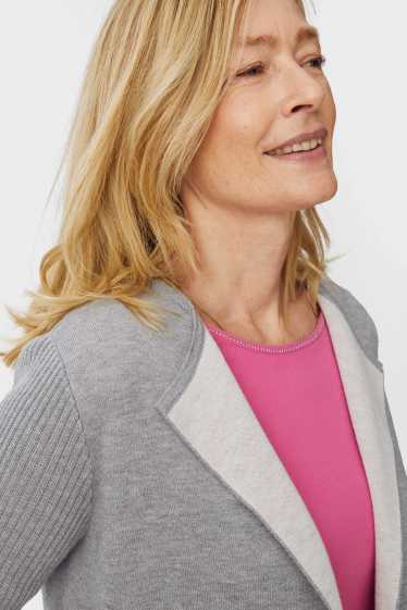 Women - Cardigan - light gray-melange