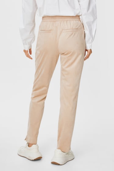 Mujer - Pantalón - relaxed fit - antelina - beis