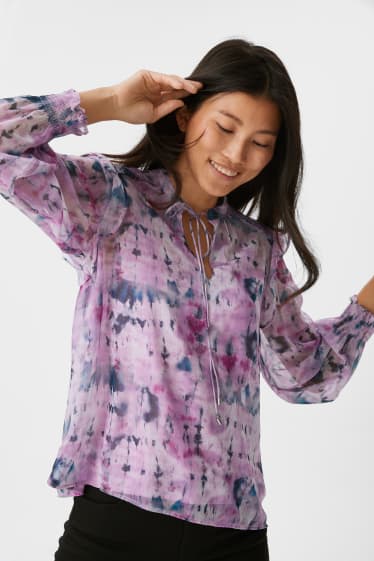 Women - Chiffon blouse - 2 piece - light violet