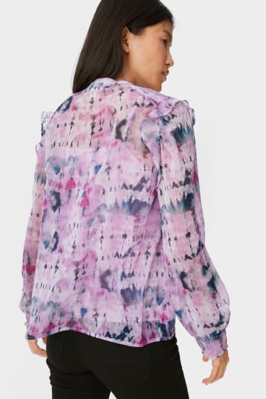 Women - Chiffon blouse - 2 piece - light violet