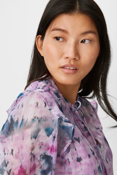Women - Chiffon blouse - 2 piece - light violet