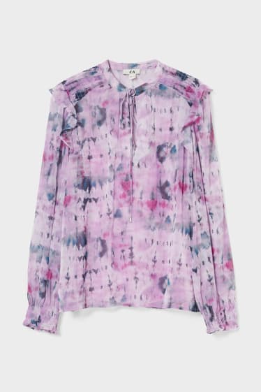 Women - Chiffon blouse - 2 piece - light violet