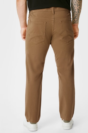 Men - Trousers - regular fit - Flex - light brown