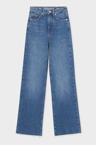 Kobiety - CLOCKHOUSE - relaxed jeans - wysoki stan - dżins-niebieski