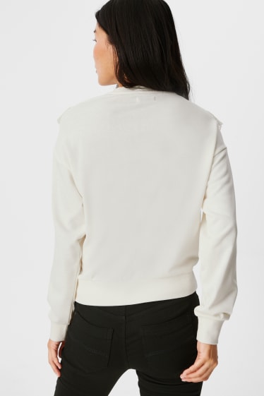 Damen - Sweatshirt - weiß